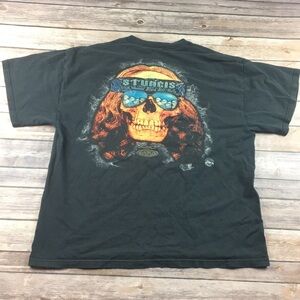 RETRO 2009 STURGIS SKULL MOTORCYCLE BIKER CHOPPER GRAPHIC TEE